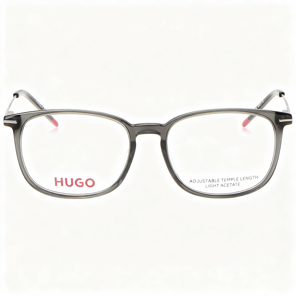 Gafas unisex modernas HUGO con montura de magnesio gris y lentes de policarbonato no polarizadas de 52 mm