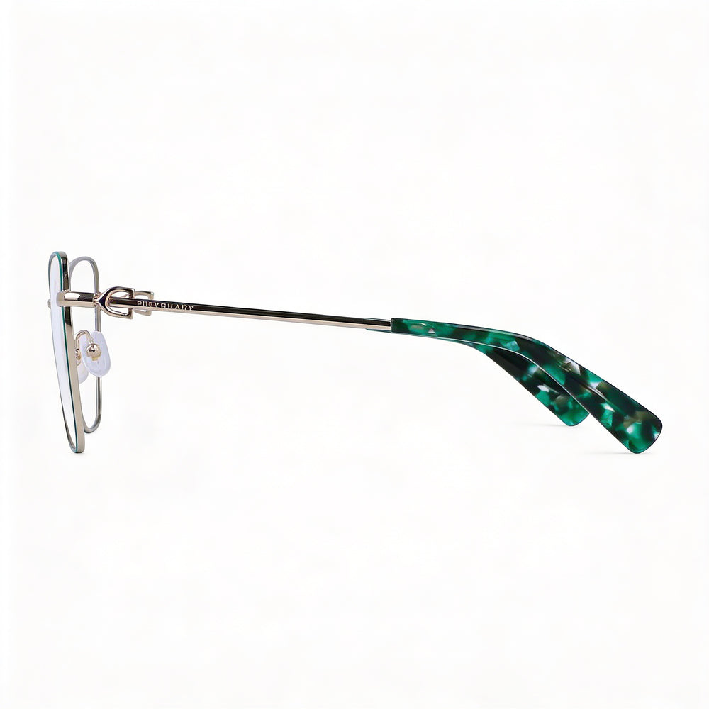 Longchamp LO2157 Casual Eyeglasses with a Gold Green Metal Frame and Polycarbonate Lenses, 52mm