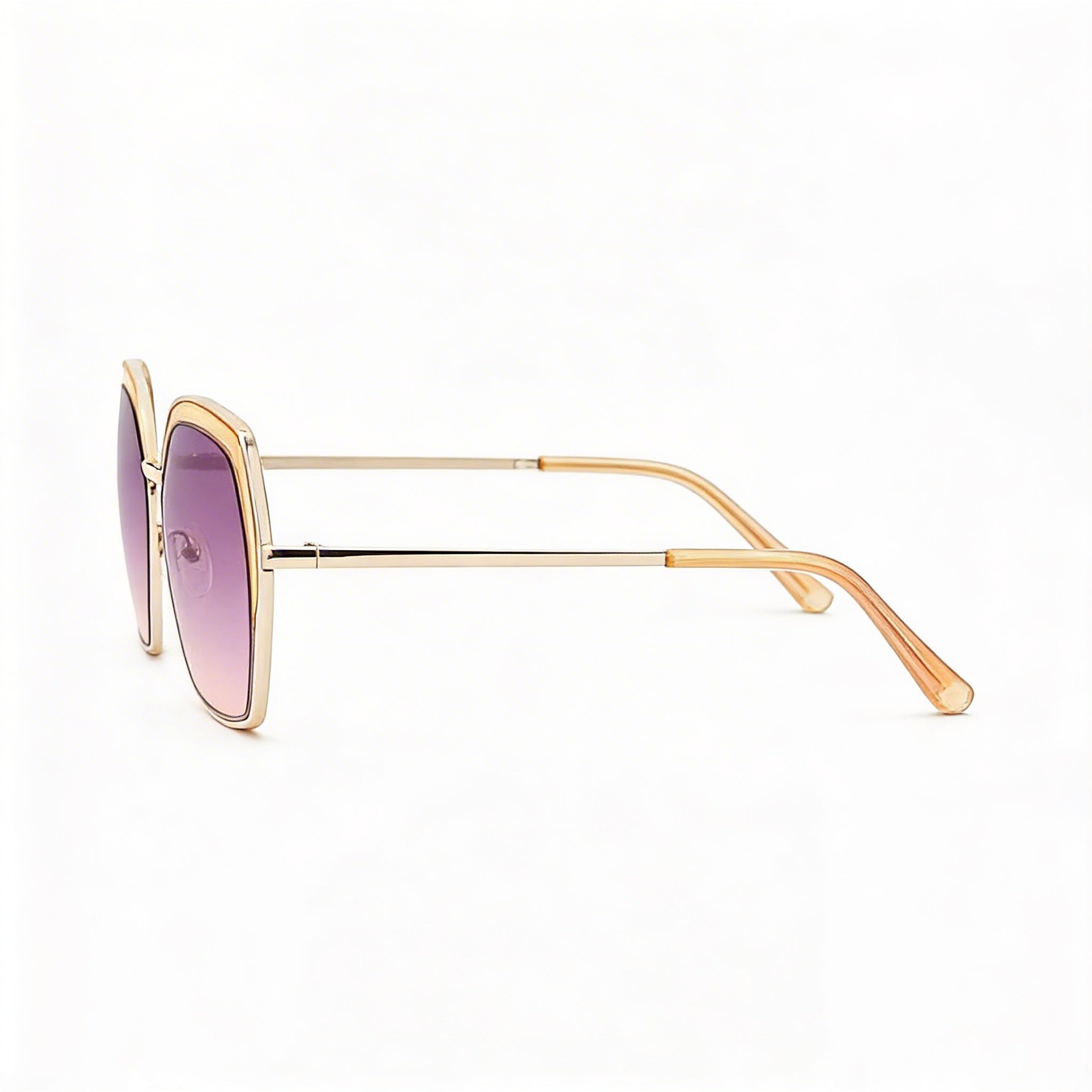 Gafas de sol Guess Classic para mujer, color dorado antiguo, con forma de mariposa, con degradado marrón, no polarizadas, protección UV del 100%, 59 mm, Photo 2