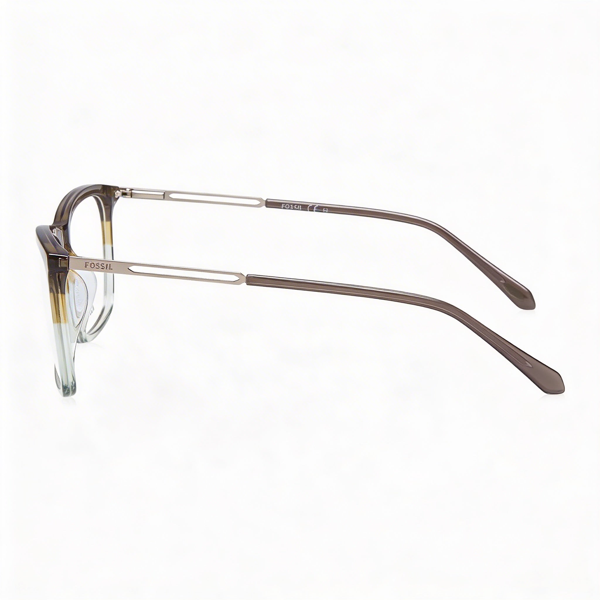 Fossil Modern Fos 7128 Men's Acetate Brown Horn Ruthenium Sunglasses with Polycarbonate Lenses 54mm, Photo 2