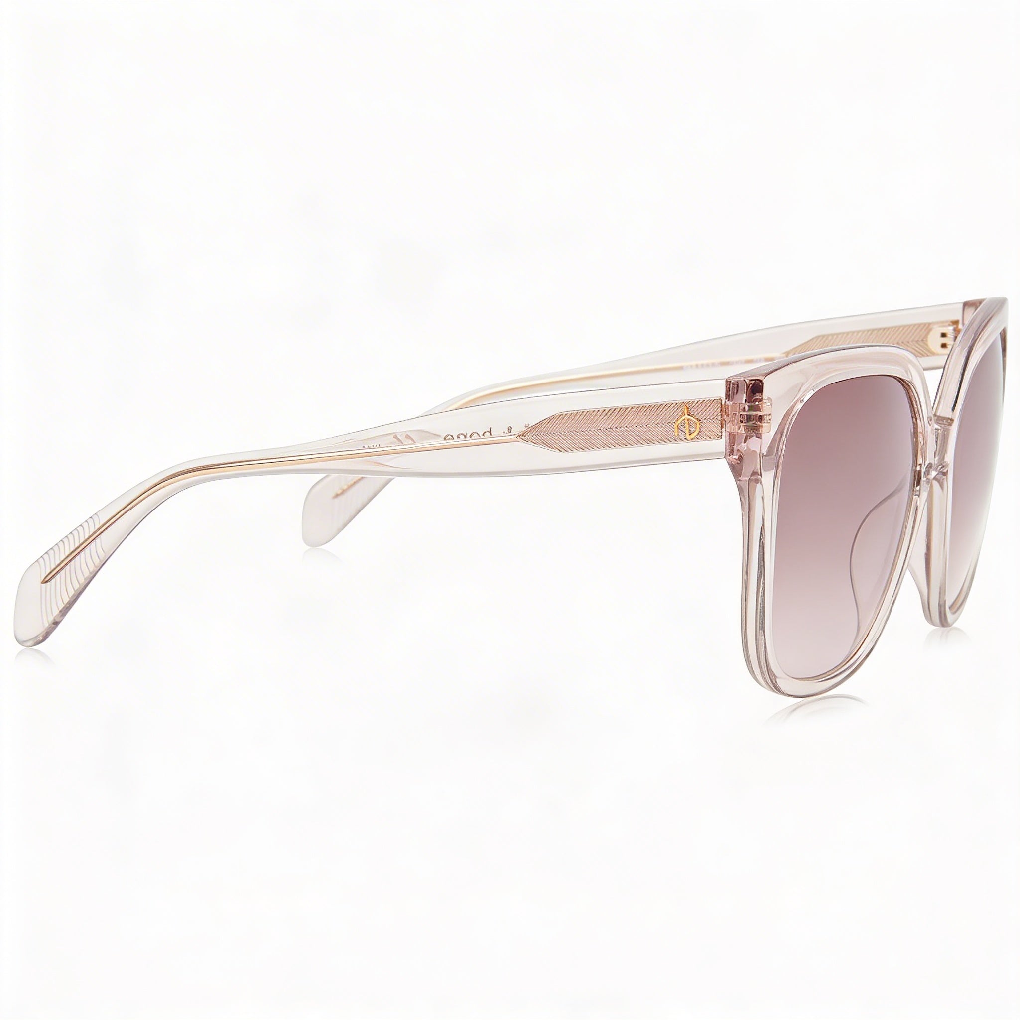 rag & bone Modern Heritage Women's Brown Acetate Frame, Brown Gradient UV Protected Sunglasses 56mm, Photo 3
