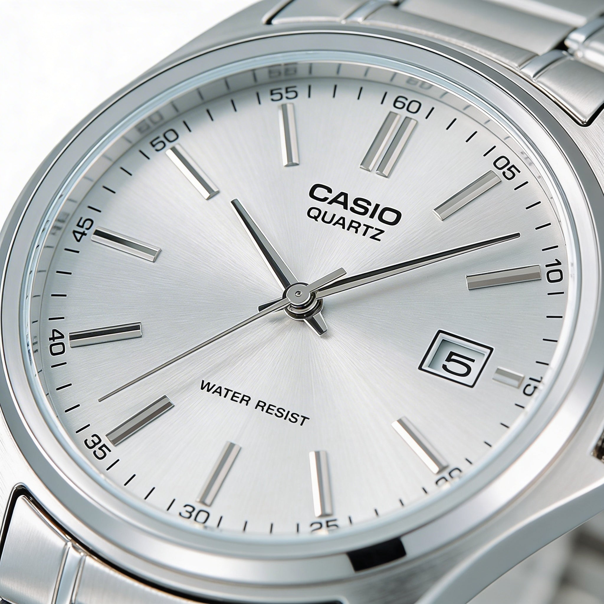 Casio MTP1183A-7A Reloj de Pulsera de Cuarzo Analógico con Fecha Unisex de Acero Inoxidable Plateado Resistente al Agua, Photo 3