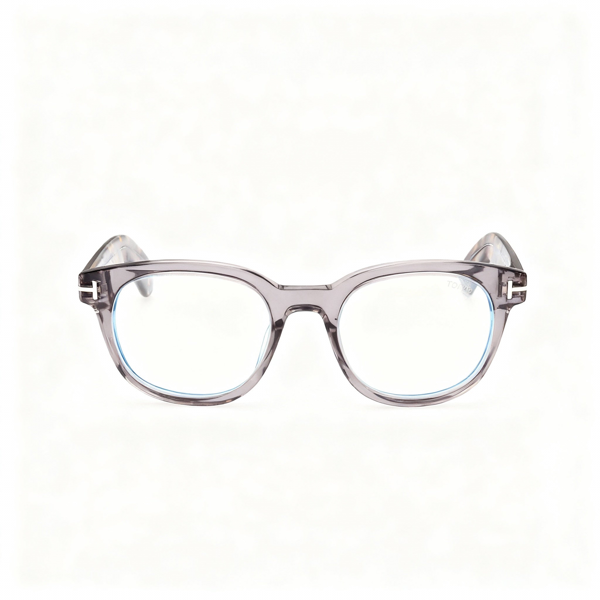 Tom Ford Ft5807-b Unisex Transparent Grey Pantographed Plastic Full Rim Optical Frames 50-21-145, Photo 3