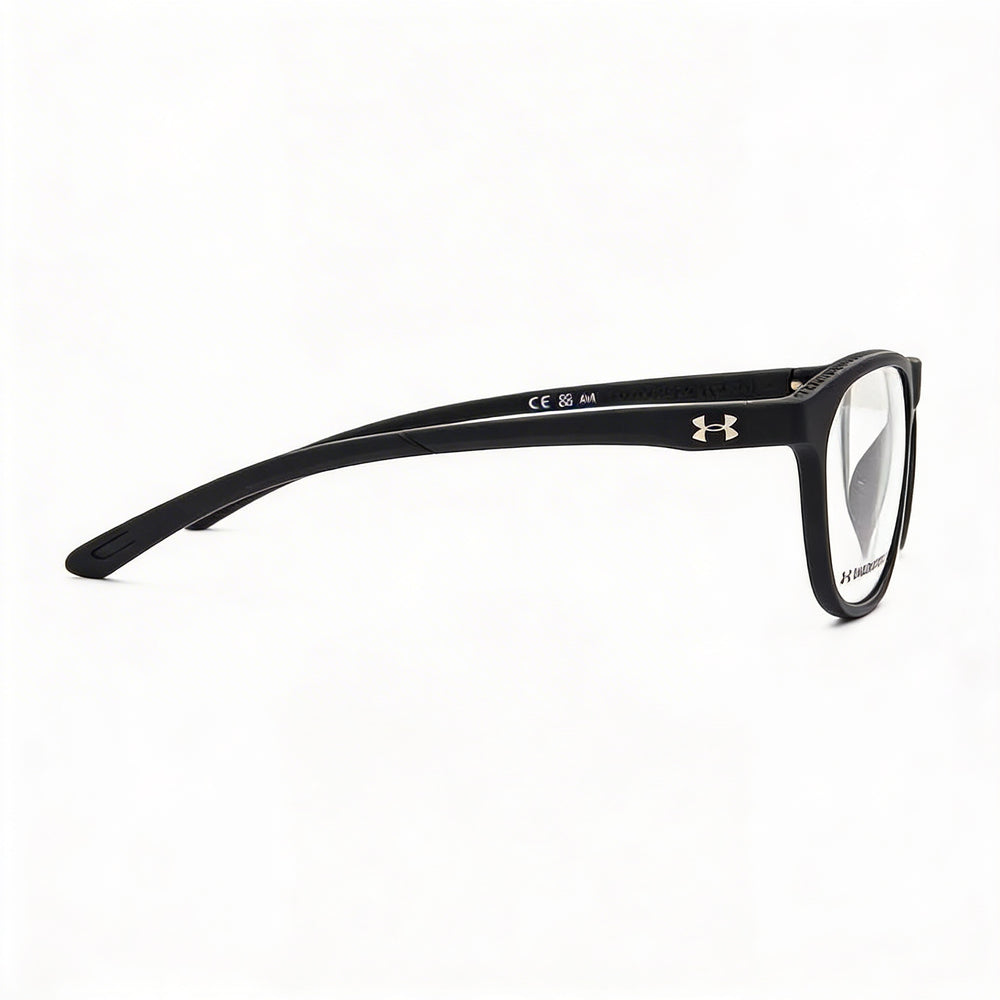 Gafas de vista Under Armour UA 5030 Rectangle, montura de poliamida unisex, negro mate, talla 55-16-135