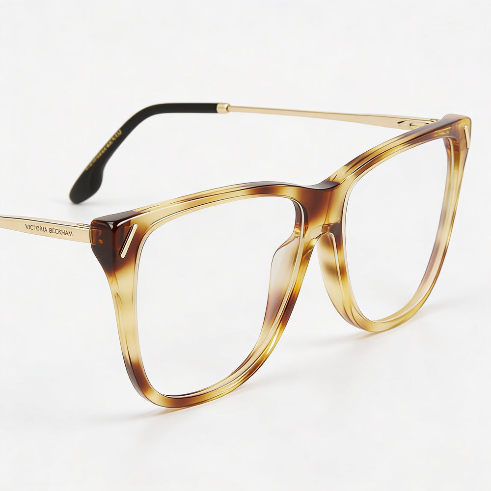 Victoria Beckham Modern VB2636 Men's Blonde Havana Acetate Frame Polycarbonate Lens Sunglasses 56 Millimeters