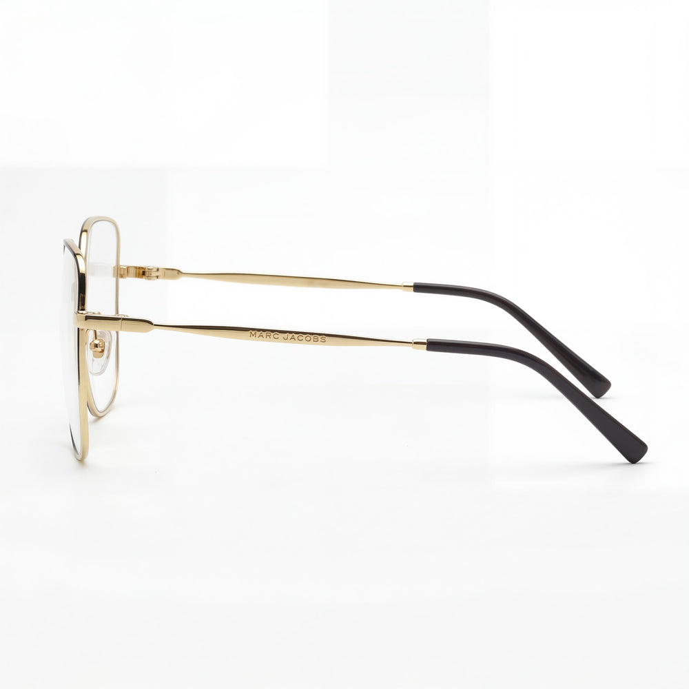 Marc Jacobs Marc 704 Gafas para Hombre con Montura de Acero Inoxidable en Negro Oro, Ancho de Lente 56mm
