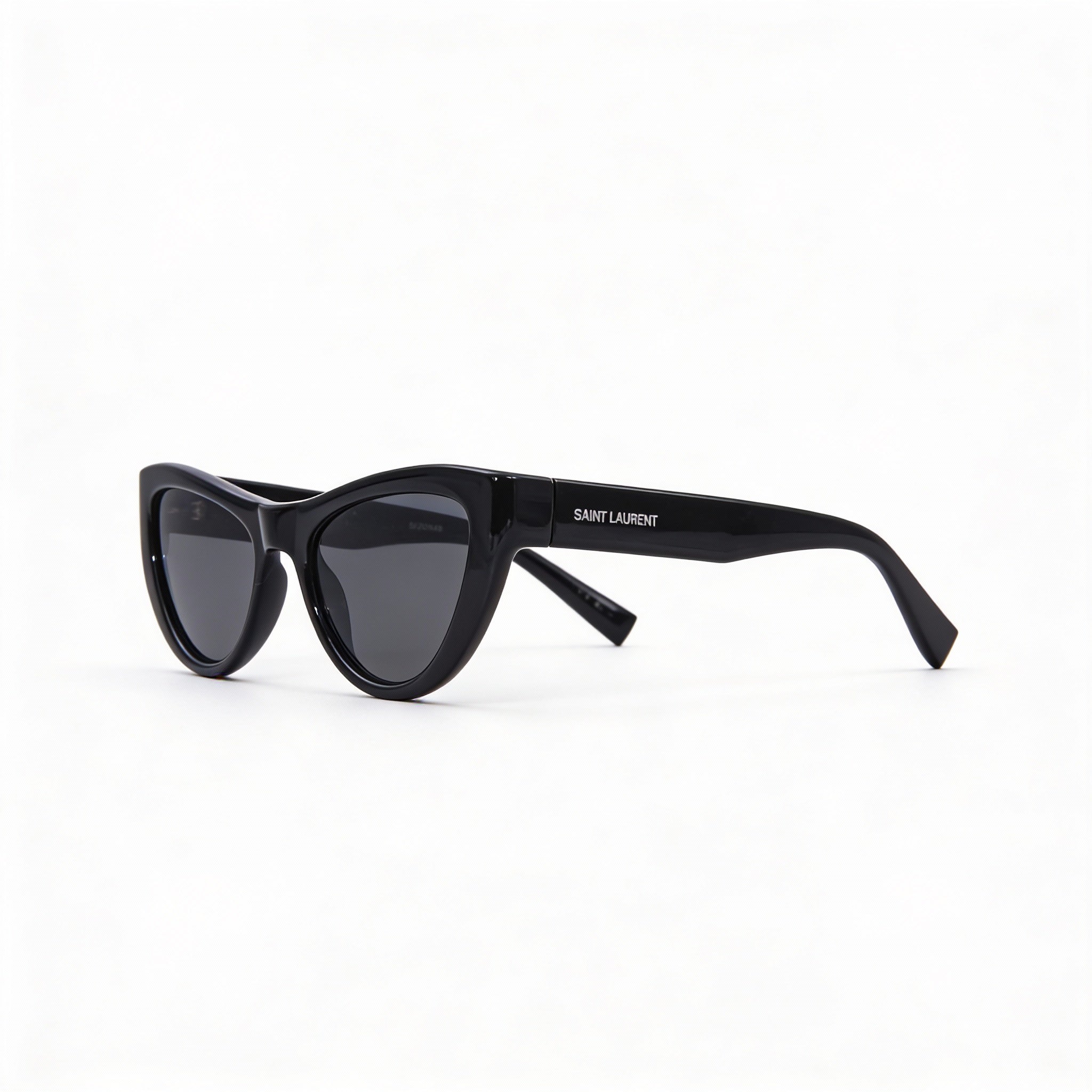 Gafas de sol Yves Saint Laurent SL 676 Cat Eye para mujer, montura de inyección negra con lentes negras, 53 mm, Photo 3