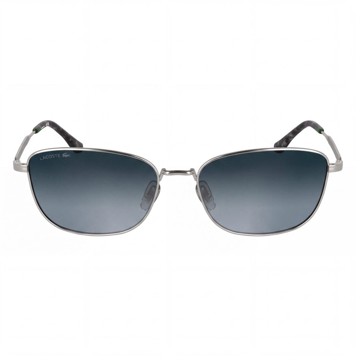 Lacoste L270s Women's Silver Metal Sunglasses with Gradient Blue Lenses, UV Protection 56mm Lens Width, Photo 2