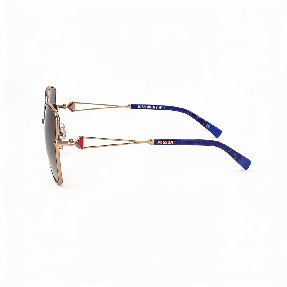 Missoni Modern Women's Sunglasses, Gold Copper Stainless Steel Frame, UV Protection, 59mm Lens