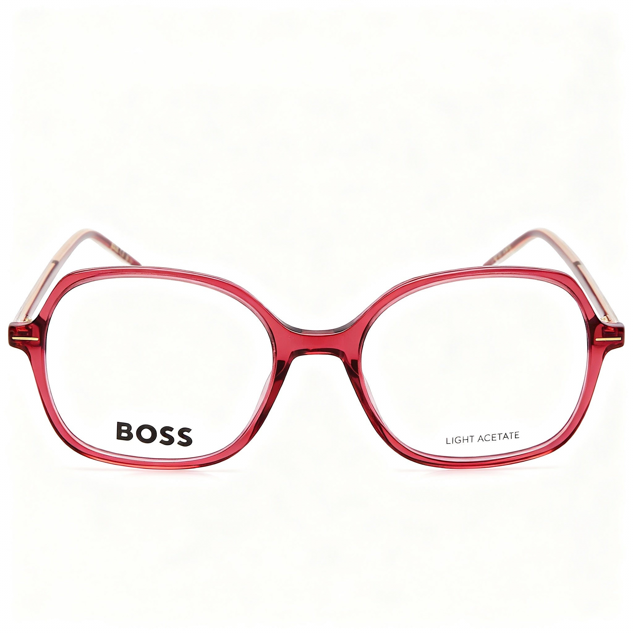 BOSS Boss 1525 Women's Modern Magnesium Frame Eyewear with Non-polarised Lenses, Burgundy 51mm, Photo 3