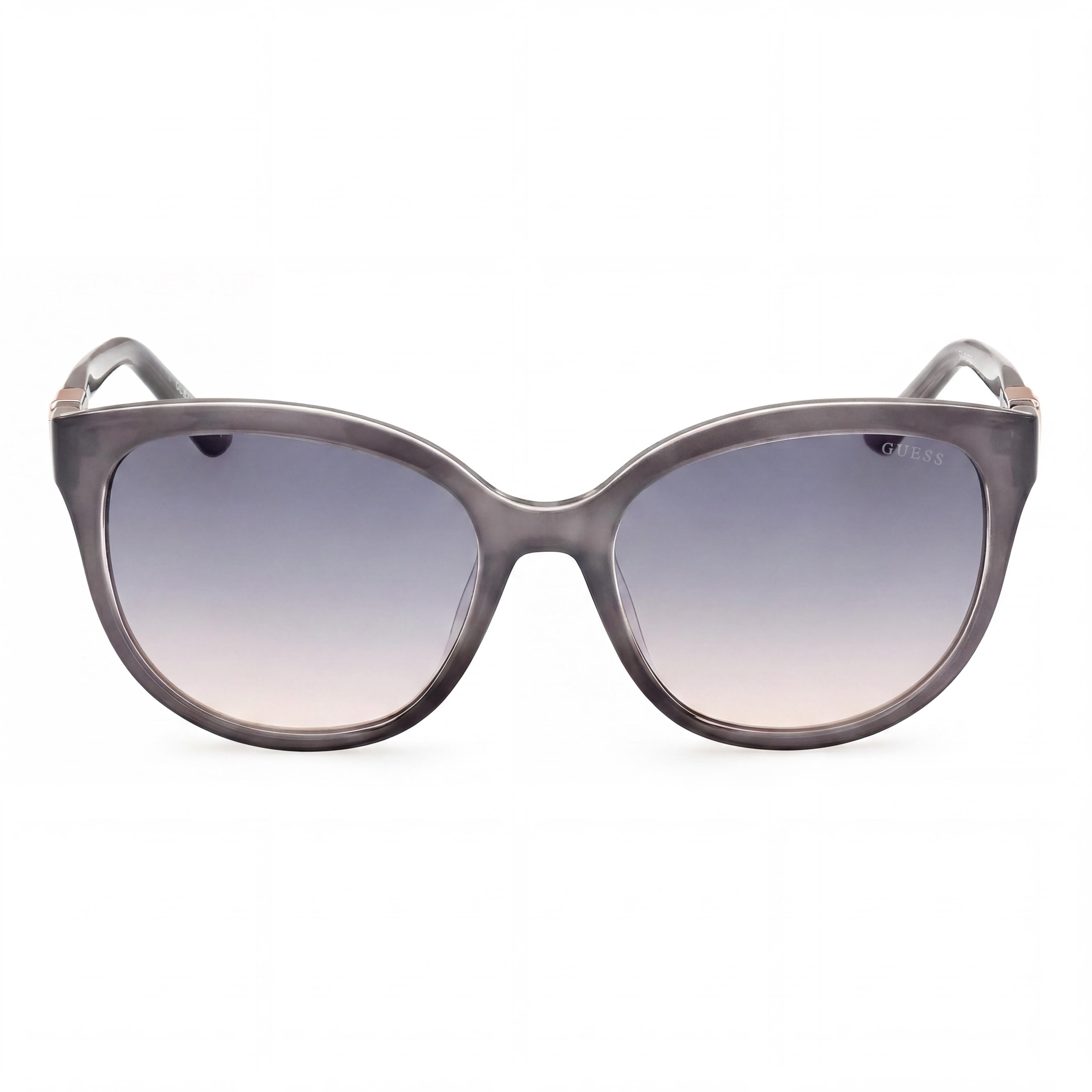 GUESS Modern Women's Grey Injected Cat-Eye UV Protected Sunglasses with Grey Gradient Lenses 56mm, Photo 2