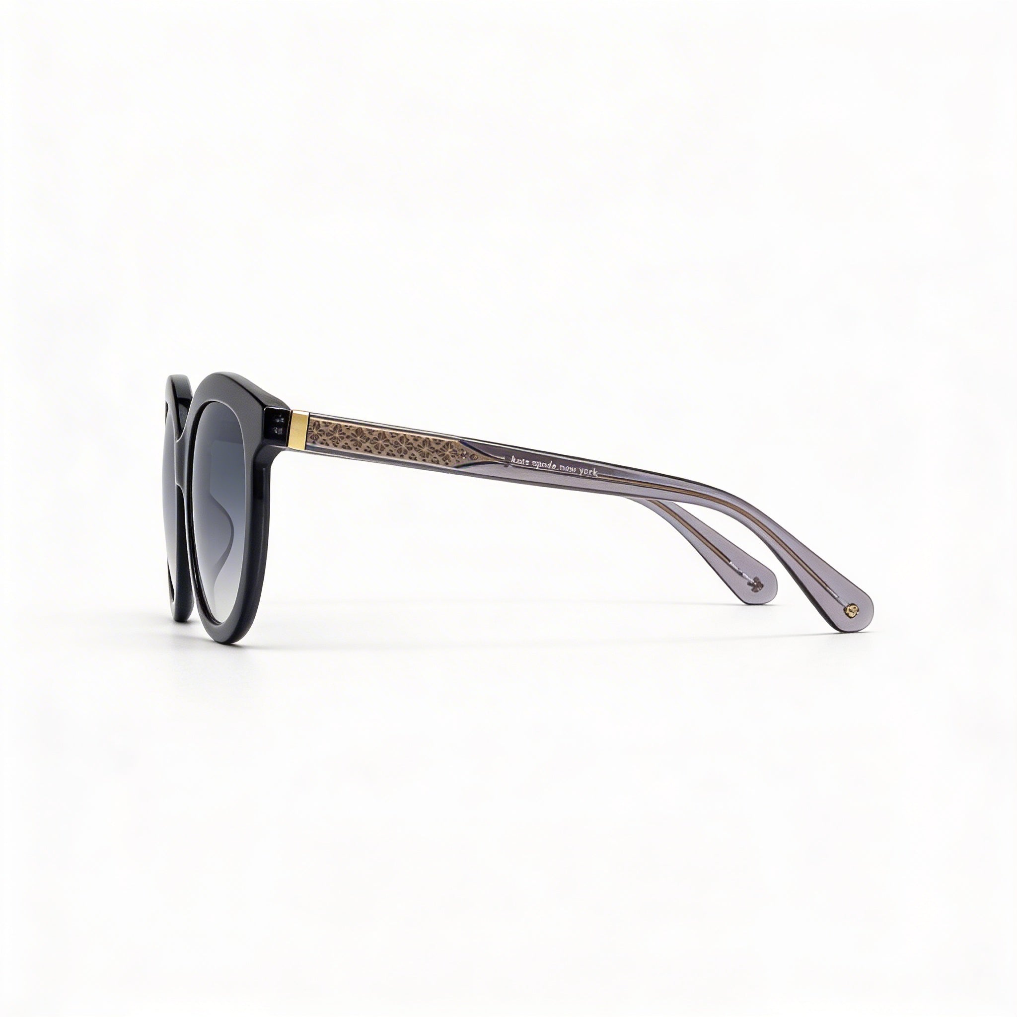 Gafas de sol cuadradas de acetato negro con protección UV y cristales oscuros degradados Lillian/G/S de Kate Spade New York para mujer 53mm, Photo 3