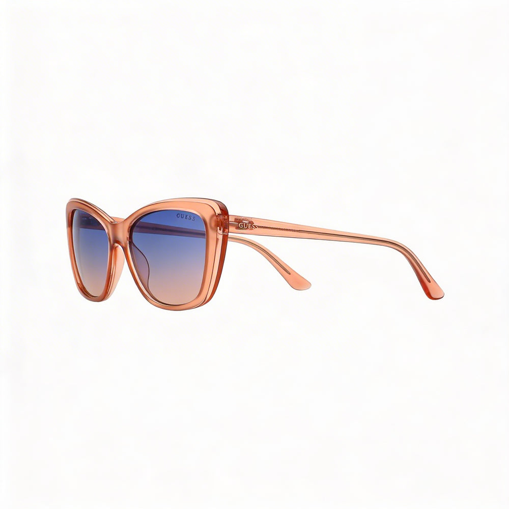 Guess GU7774 Women's Cat Eye Pink Gradient Blue Plastic Sunglasses with Gradient Blue Lenses & 100% UV Protection 55mm