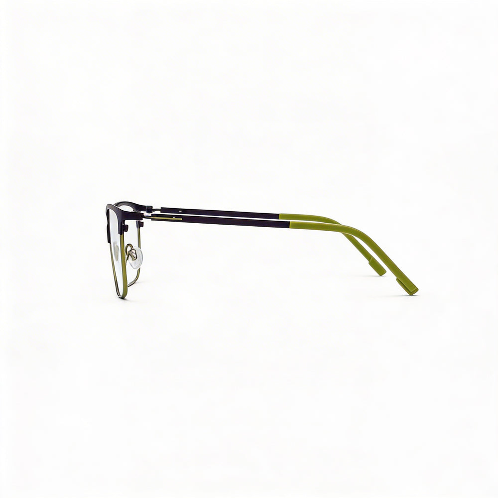 Gafas unisex Flexon E1148 con montura de acetato y lentes de policarbonato, color azul marino mate/oliva, 53 mm