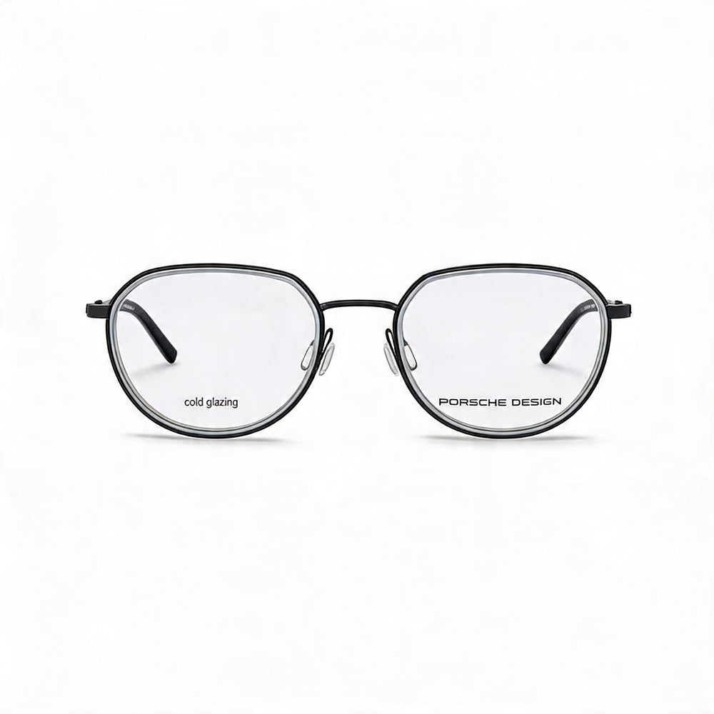 Porsche RXP moderno unisex, armazón negro y gris de poliamida para gafas de prescripción óptica, 53-21-145 mm