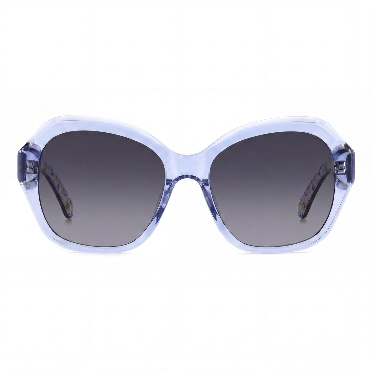 kate spade new york Casual Women's Blue Acetate Frame Sunglasses with Dark Grey Shaded Lenses, 55mm, Photo 2