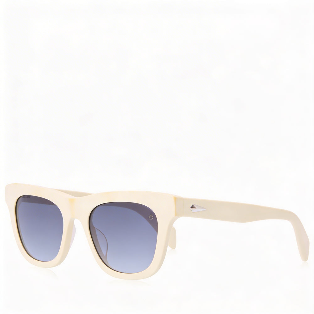 Rag & Bone Casual Unisex Sunglasses with Ecological Oil Frame, White, Dark Grey Shaded Non-Polarized Lenses, 52mm