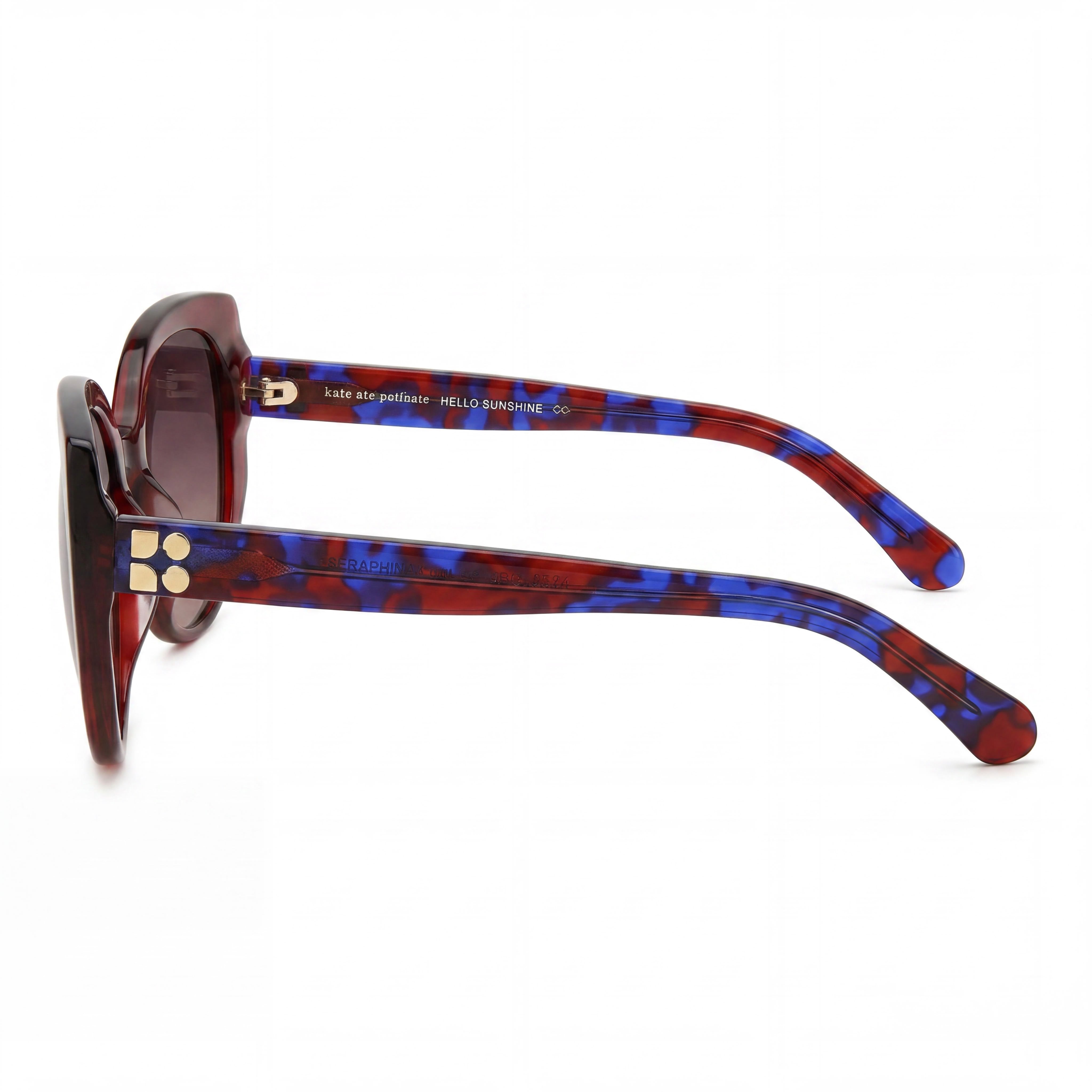 kate spade new york Seraphina/G/S Women's Red Ecological Oil Frame Non-Polarized Sunglasses 55mm Lens Width, Photo 3