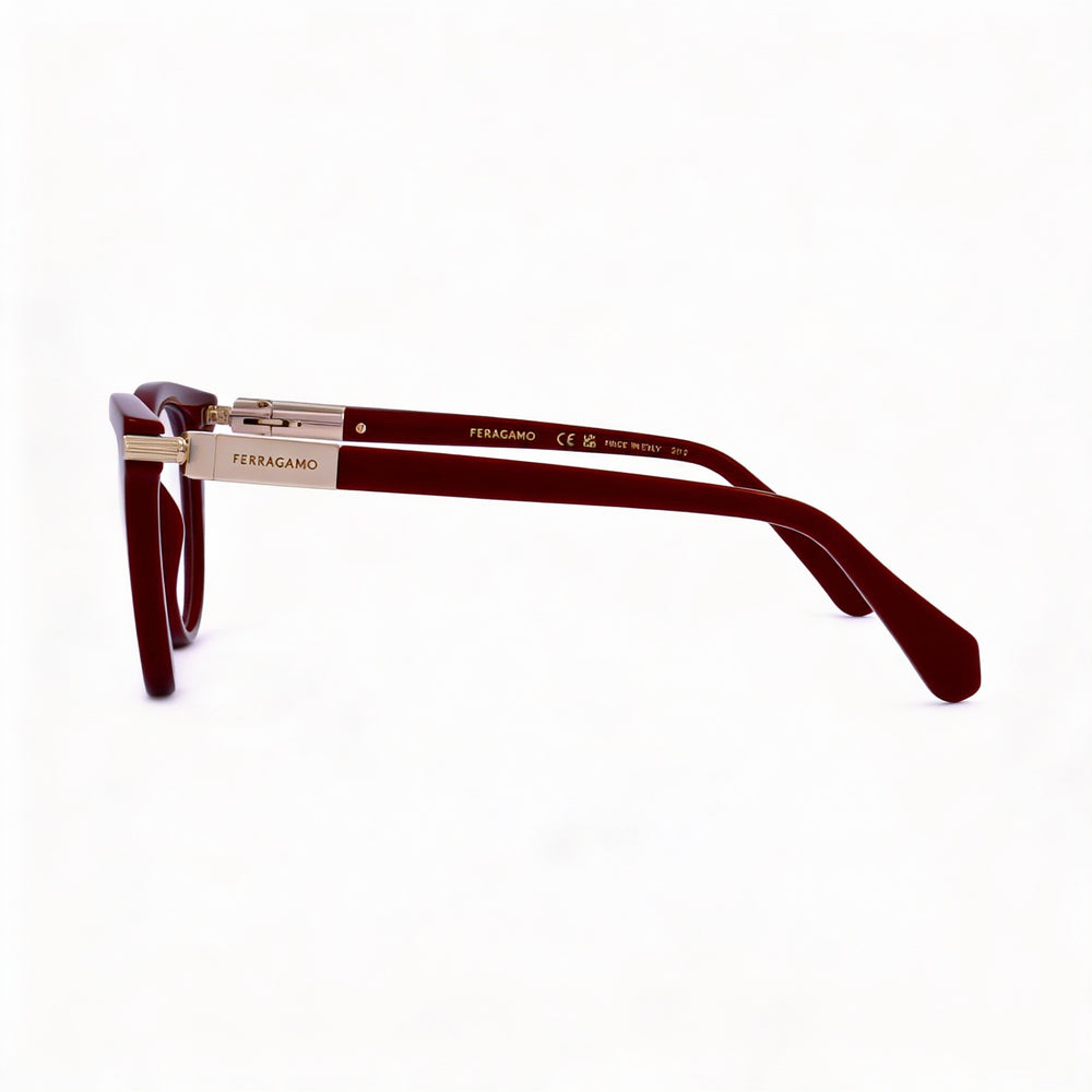 Gafas de sol Salvatore Ferragamo SF2974 para mujer color burdeos con montura inyectada, lentes de 52 mm, puente de 17 mm y patillas de 140 mm.