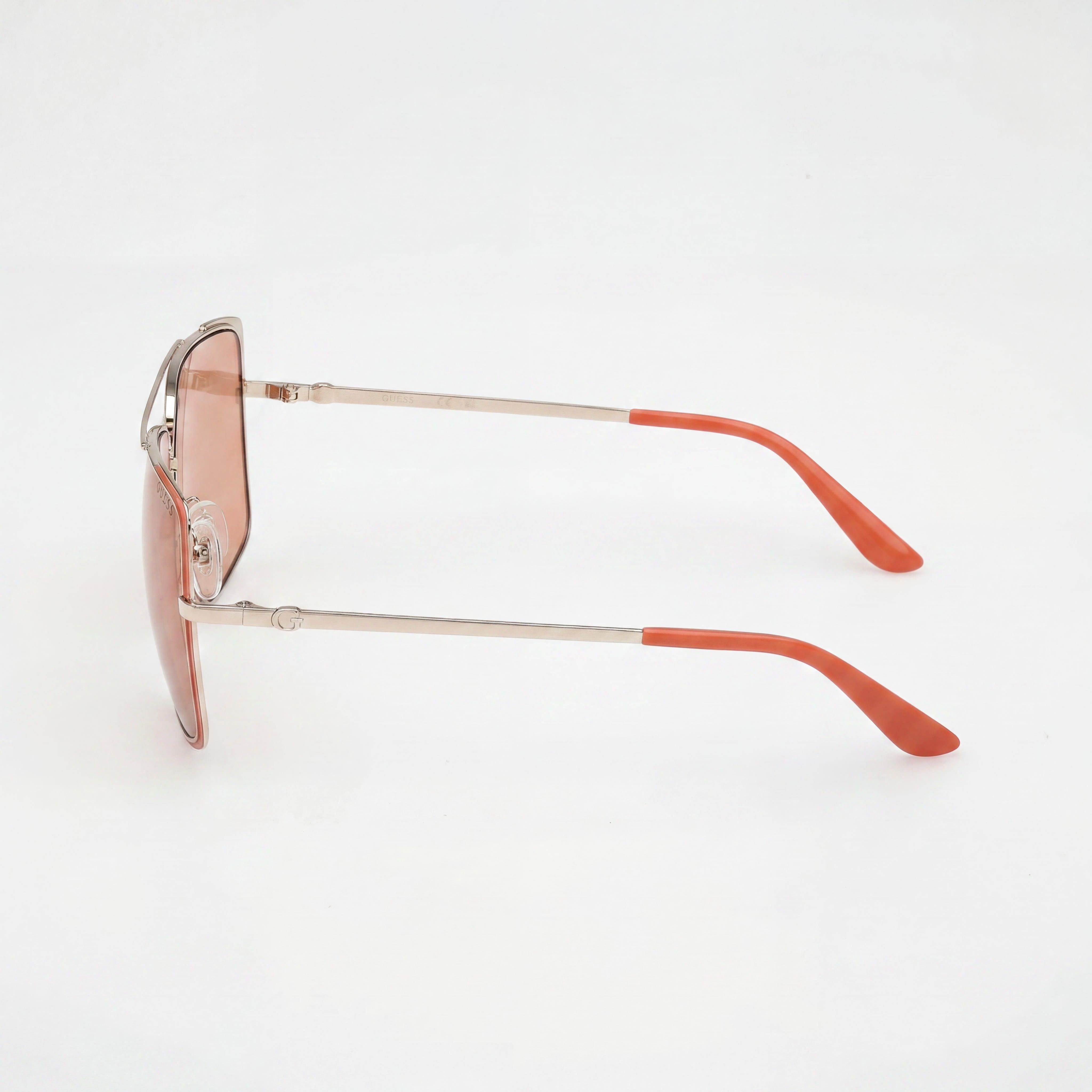 GUESS Gu00220 Women's Acetate Frame in Light Orange Pale Gold with Brown Non-Polarized Lenses 62mm, Photo 3