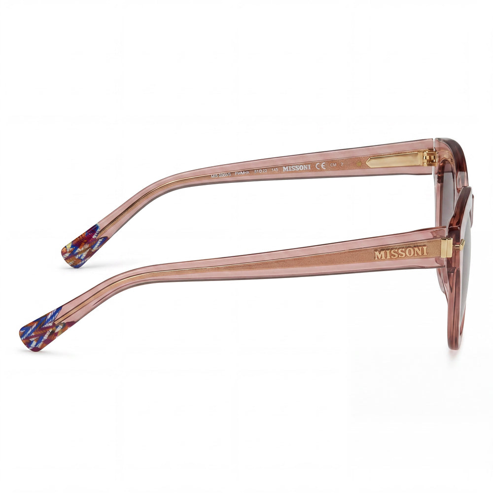 M Missoni Modern Women's Nude Acetate Frame Polycarbonate Lens UV Protection Sunglasses with 51mm Lens Width