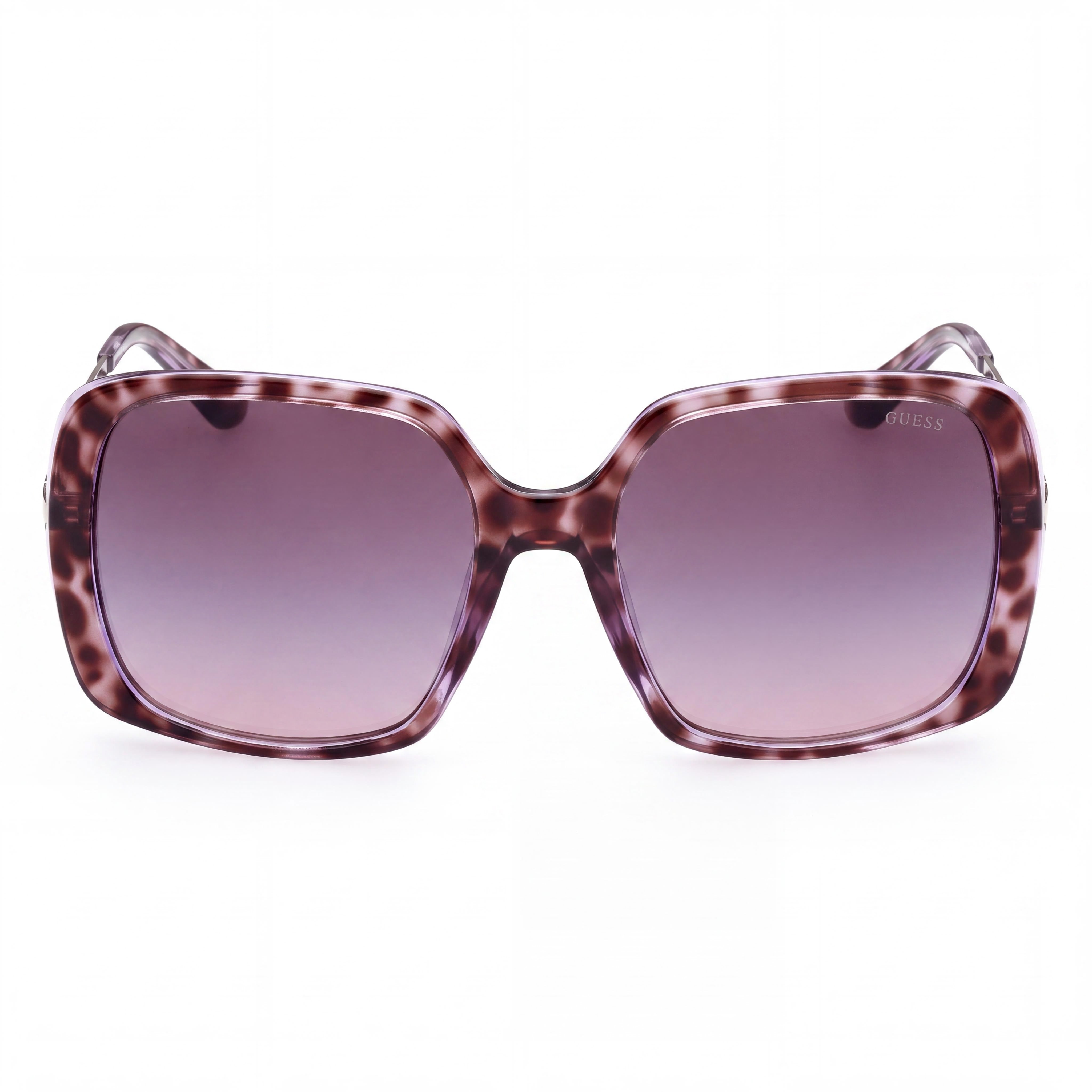 GUESS GU778083Z60 Women's Square Sunglasses, Purple Plastic Frame, Gradient Violet Non-Polarized Lenses, 60mm UV Protected, Photo 2