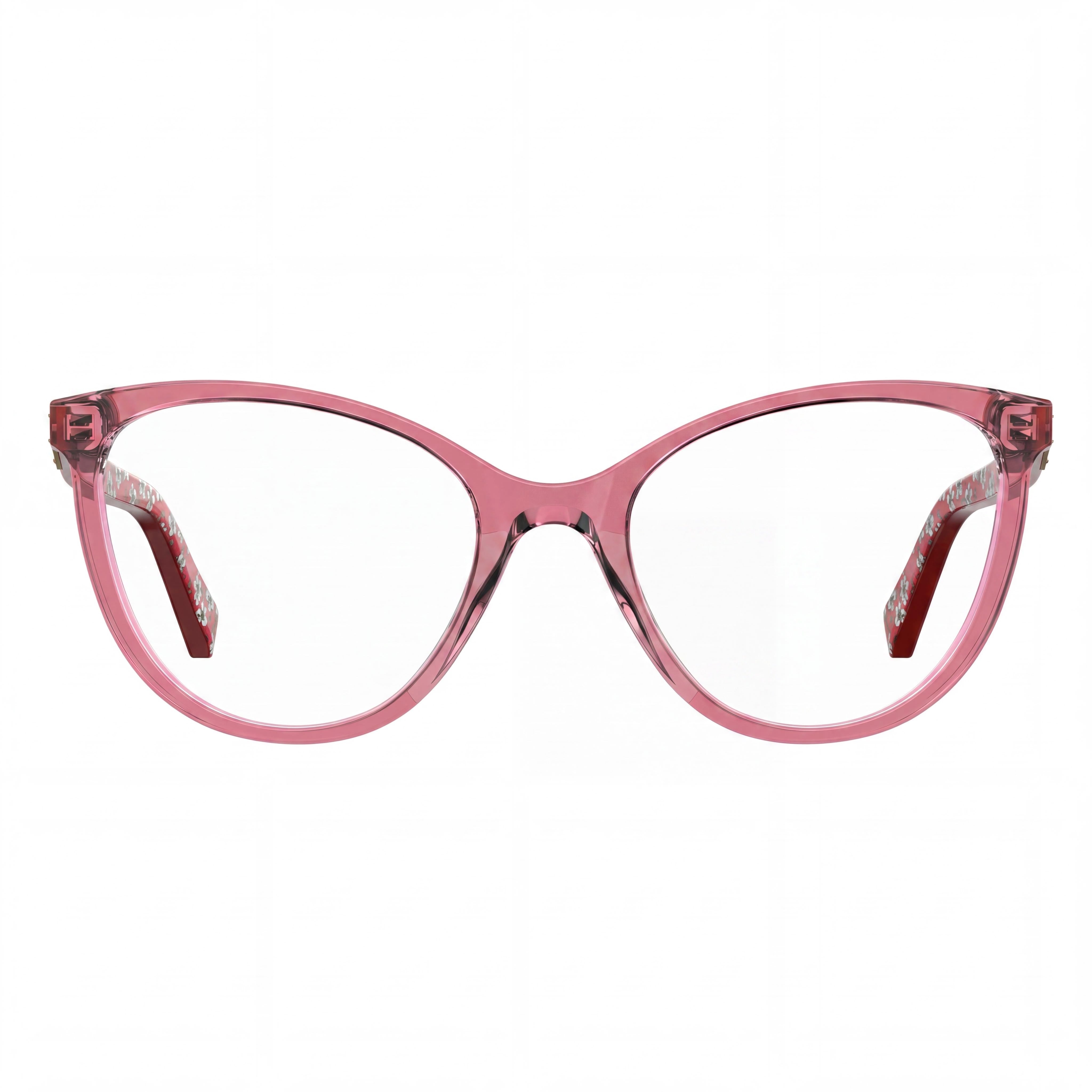 Love Moschino Modern Women's Cateye Multicolor Plastic Frame Eyeglasses with Red Polycarbonate Lenses 53mm, Photo 2