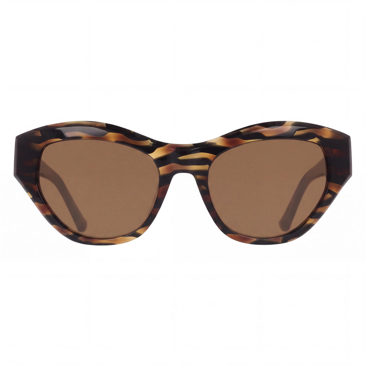 Donna Karan Do517s Women's Crystal Brown Horn Plastic Sunglasses Solid Brown Lenses UV Protection 54-19-140, Photo 2