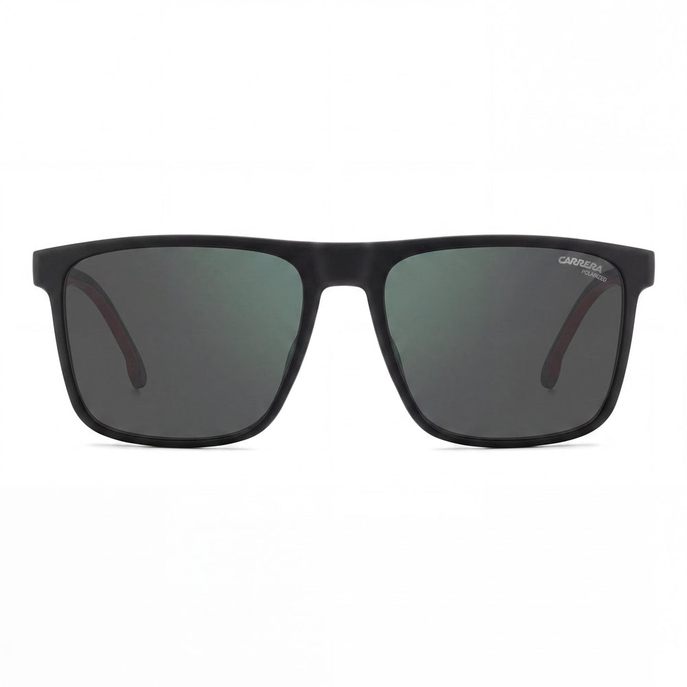 Carrera 8064/S Men's Rectangular Plastic Polarized Sunglasses Black Red Green Grey High Contrast 57mm