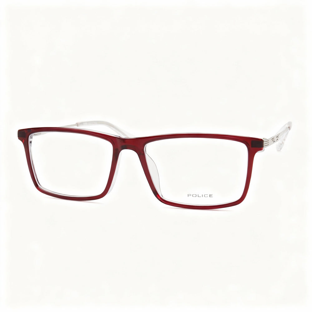 Gafas de sol Police PLD0852 Classic para hombre, montura óptica combinada de metal y aceite burdeos, 52-16-145