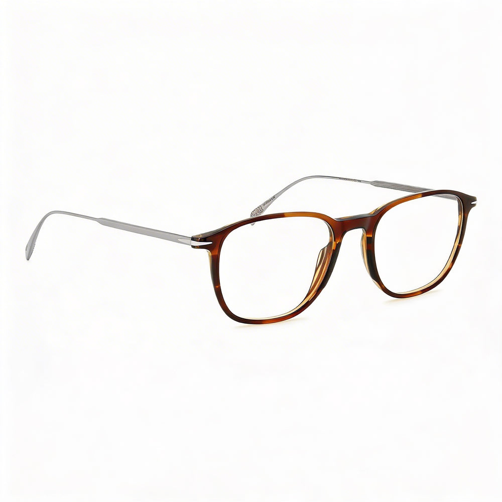 Gafas David Beckham DB 1148 para hombre, informales, de acetato ligero, color cuerno de ciervo/rutenio, con lentes de demostración, 51-19-150