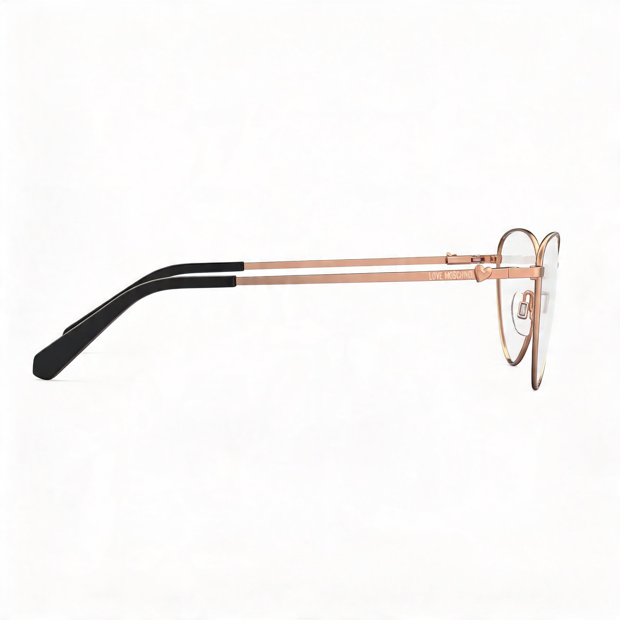 Gafas de sol de mujer Love Moschino con montura de acetato tipo Cat Eye, lentes que no son de policarbonato, color cobre dorado 55, Photo 3