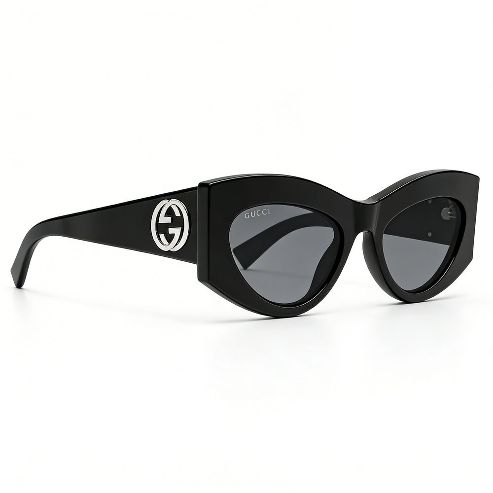 Gafas de sol Gucci Gg1843s-001 para mujer, de plástico negro y gris, 53 mm