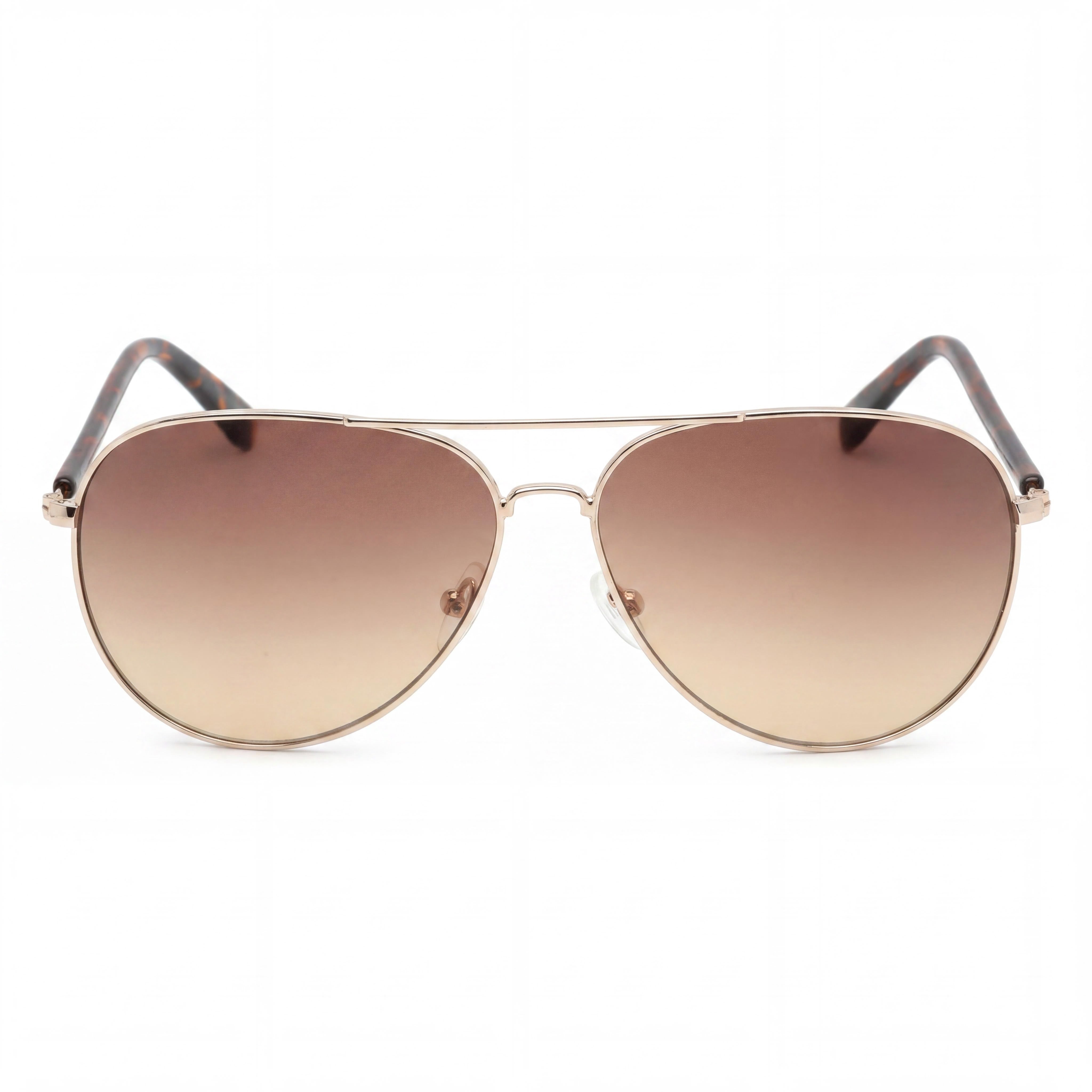 Gafas de sol unisex Calvin Klein Ck19314s de policarbonato con montura dorada y marrón degradado y lentes marrones degradadas de 60 mm, Photo 2