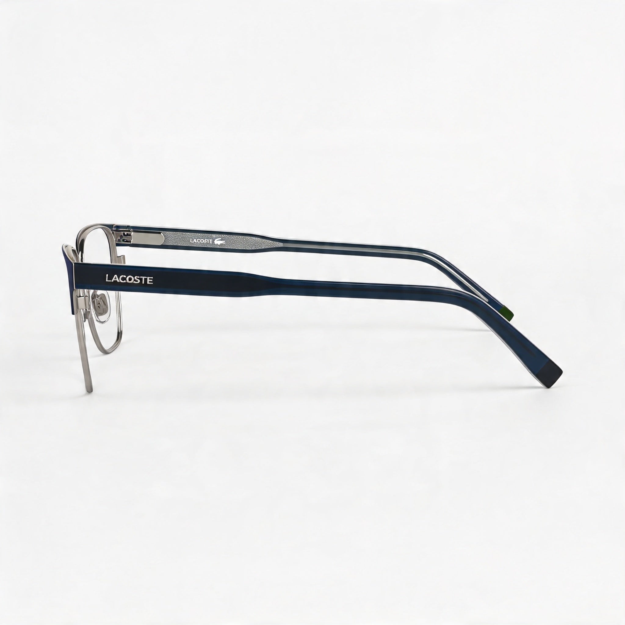 Lacoste Casual Style Men's Matte Blue Frame Ophthalmic Eyeglasses with Transparent Plastic Lenses 53-18-145, Photo 3