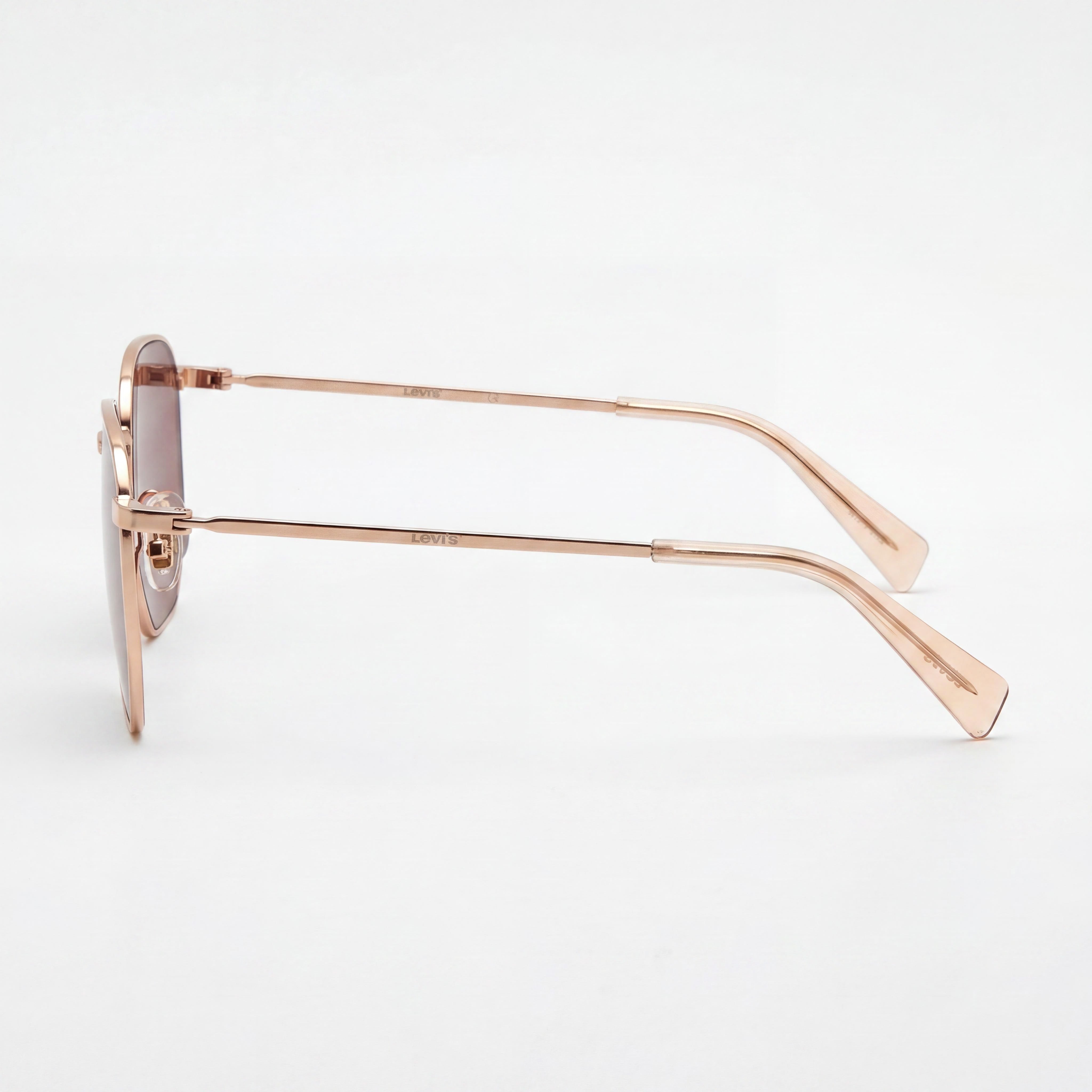 Levi's Casual Men's Gold Copper Metal Pink Lens UV Protected Sunglasses 51mm, Photo 3