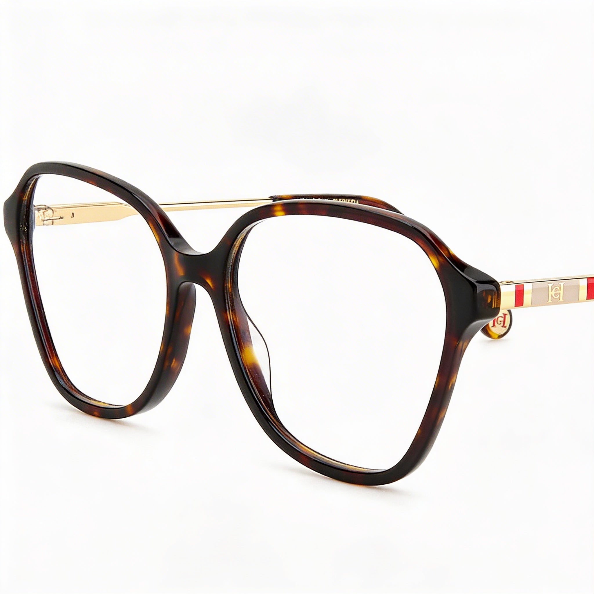 Carolina Herrera Her 0117 Women's Dark Tortoise Acetate Optical Eyeglasses, 55mm Lens Width, Photo 2