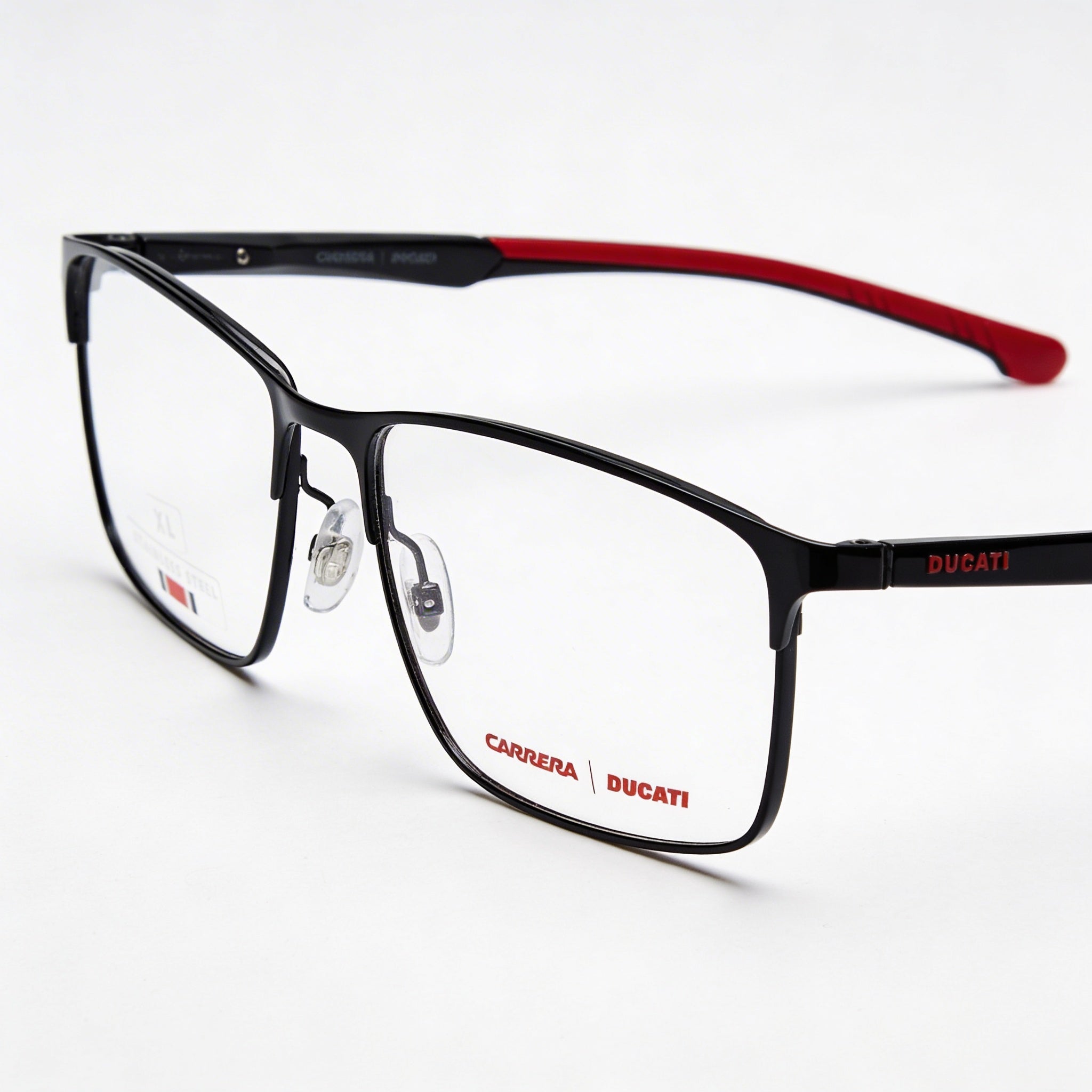 Carrera Modern Unisex Eyewear - Alloy Steel Frame, Polycarbonate Lenses - Black Red Color - 58mm Lens Width, Photo 3