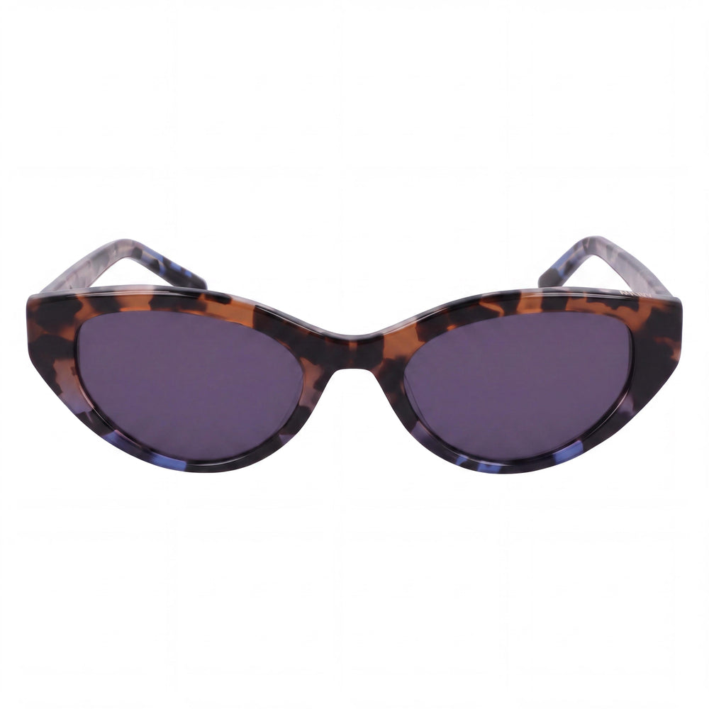 Gafas DKNY clásicas para mujer de acero inoxidable con protección UV no polarizada, degradado moca/azul carey, 51 mm