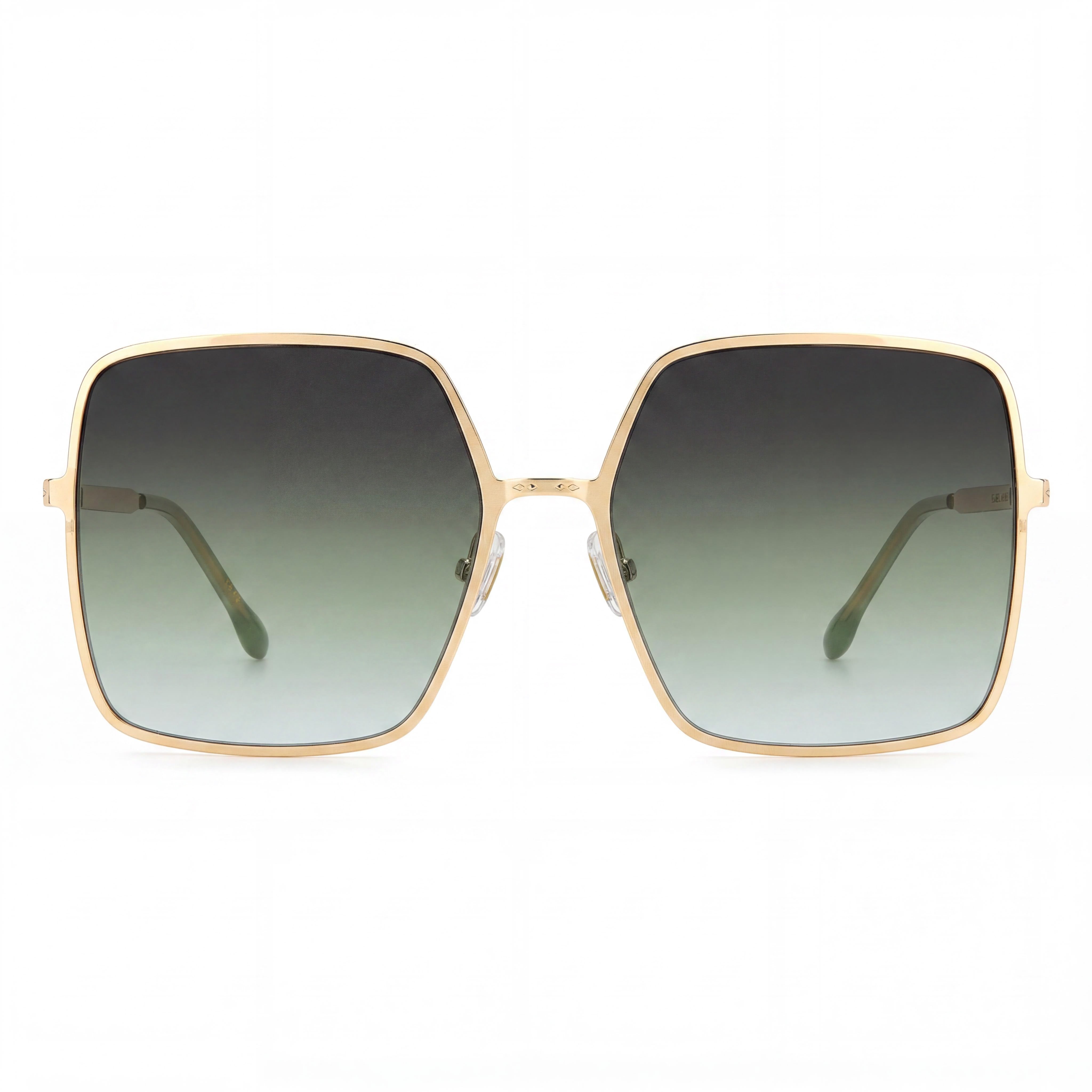 Gafas de sol Isabel Marant modernas para mujer, cuadradas, de acero inoxidable, doradas y verdes, no polarizadas, de 58 mm, Photo 2