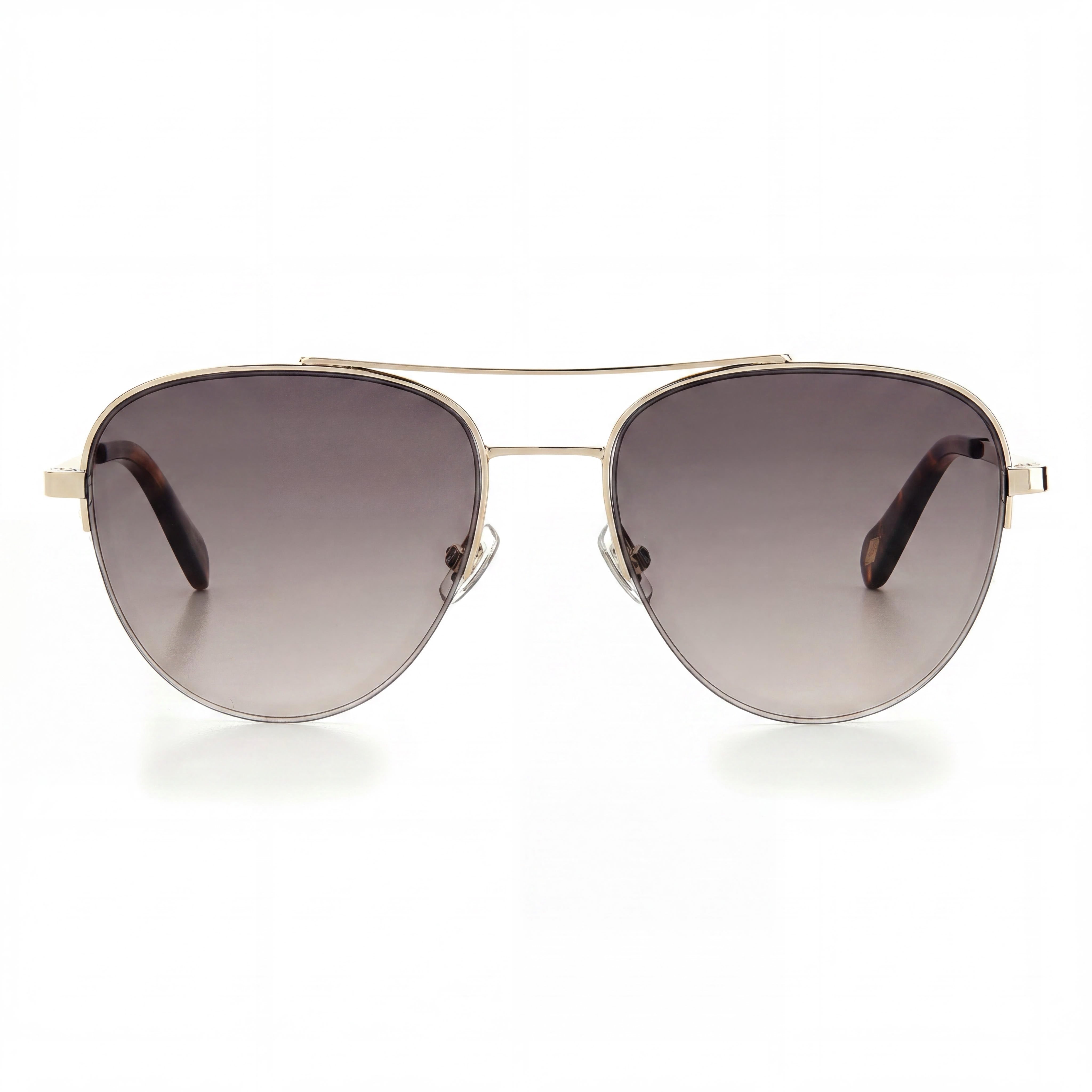 Fossil Fos 2106/G/S Gold Aviator Gradient Sunglasses for Women, 54mm, Photo 2