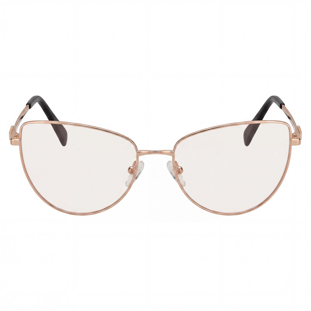 Gafas Moschino Mos534 para mujer con montura de acero de aleación, color dorado y cobre, 55-17-145 mm