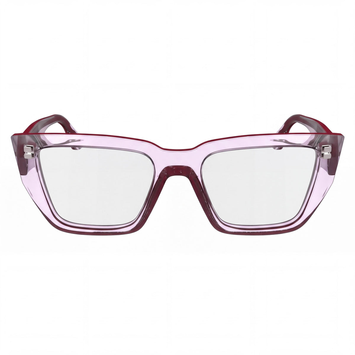 KARL LAGERFELD 6153 Women's Cat Eye Multicolour Iniettato Frame Transparent Polycarbonate Lens Eyeglasses 52mm, Photo 2