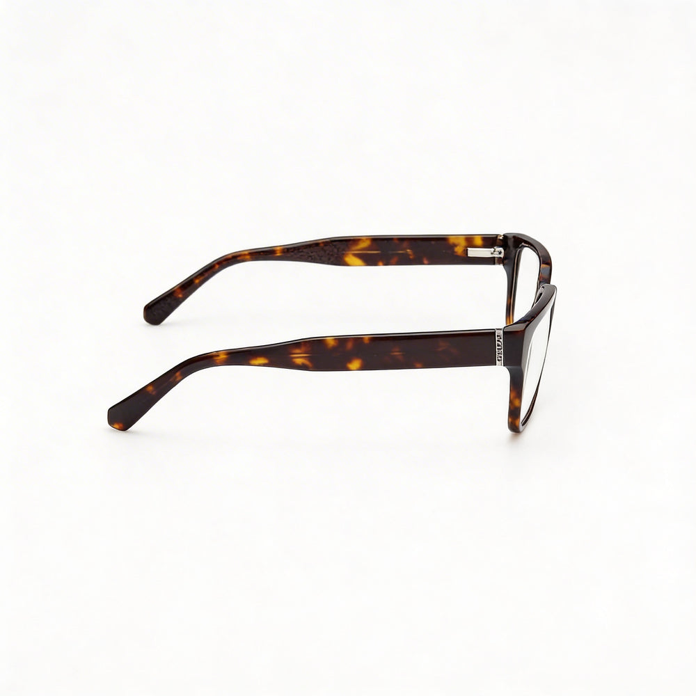 Gafas GUESS de hombre Gu50150 con montura de plástico habana oscuro y lentes transparentes (lente de 55 mm, puente de 16 mm, patilla de 145 mm)