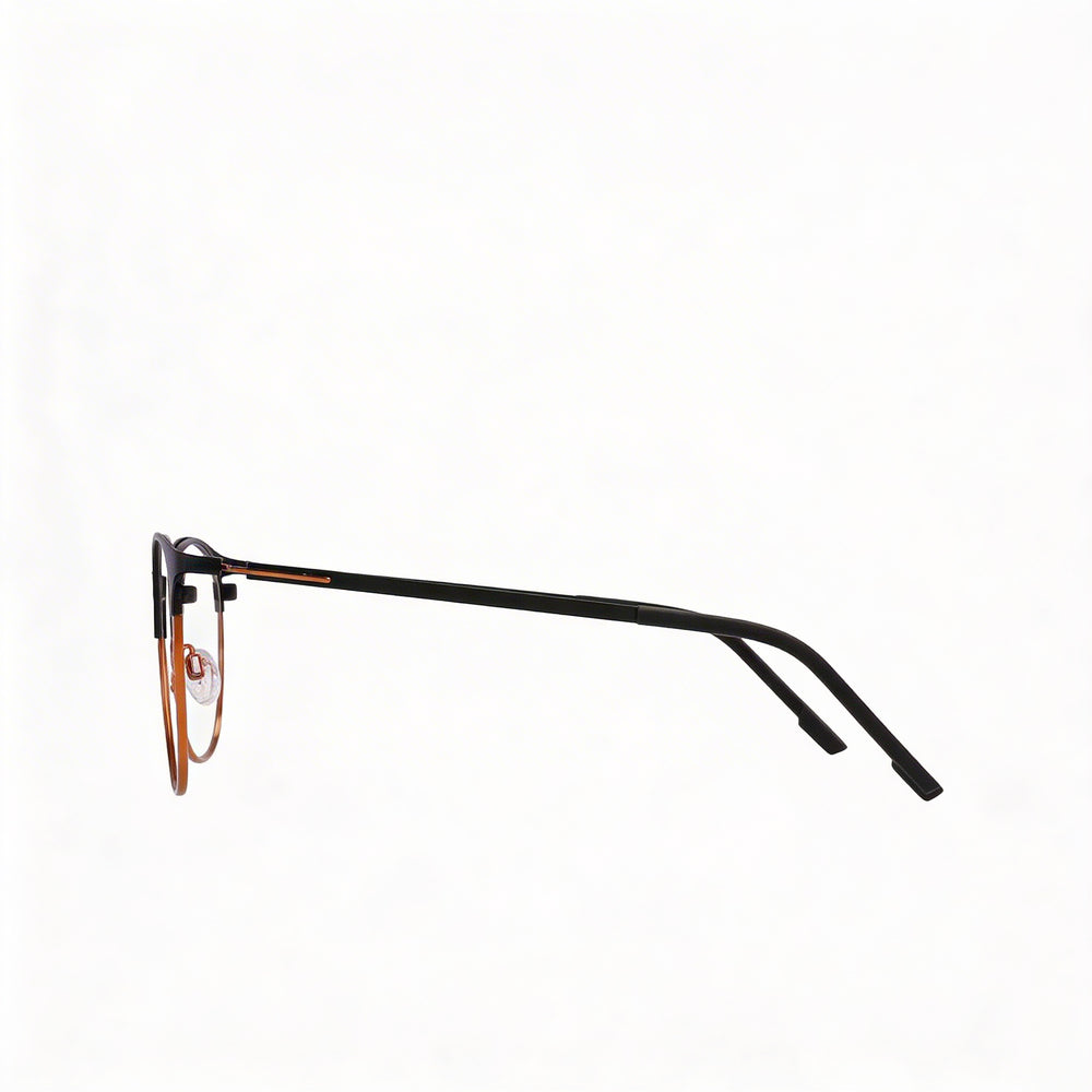 Gafas Flexon Casual Unisex de Titanio con Lentes Transparentes de Demostración, Aptas para Receta, Negro Mate 30-130-80
