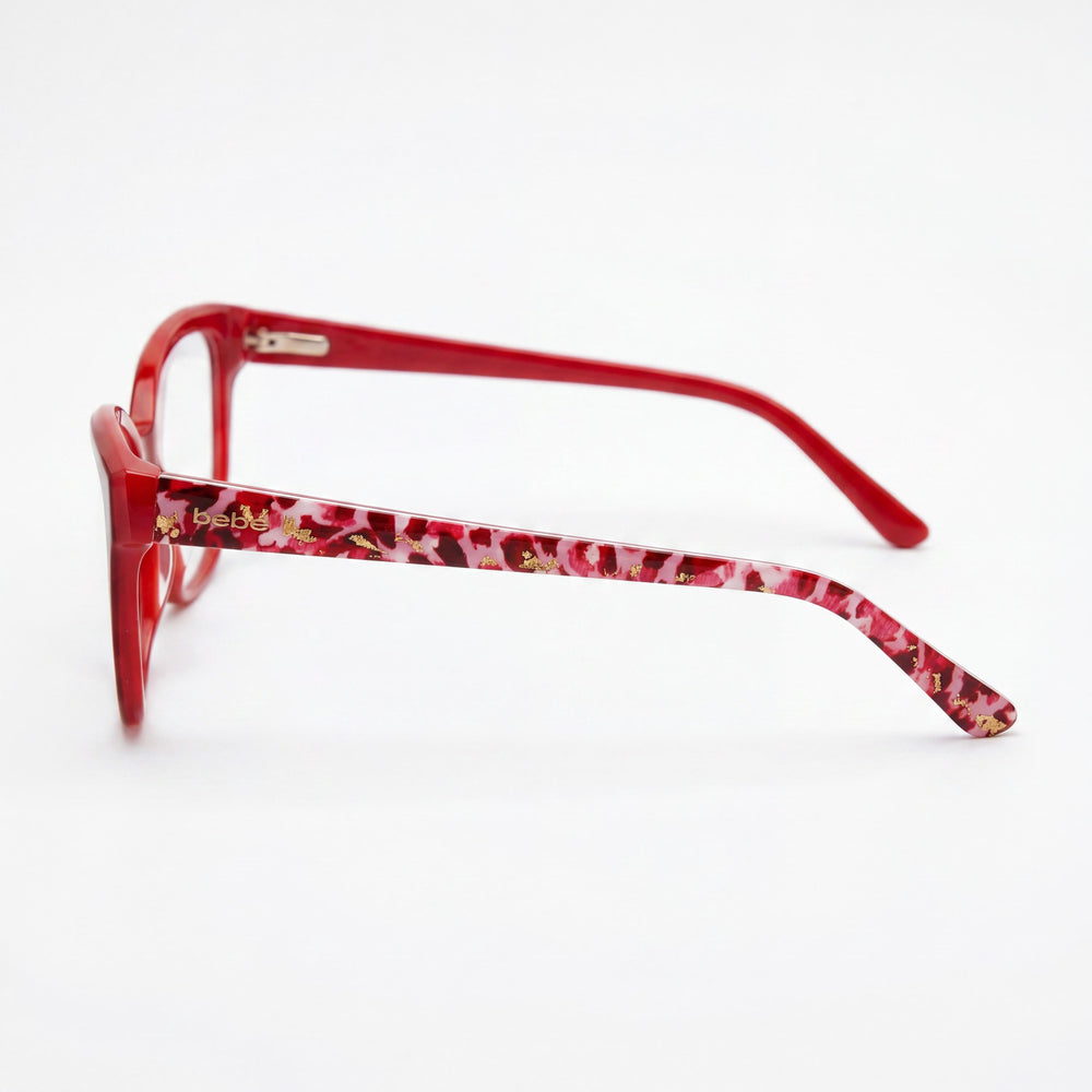 bebe Bb5214 Men's Ruby Metal Eyeglass Frame, Size 54-14-135, with 54mm Lens, 14mm Bridge, 135mm Temples