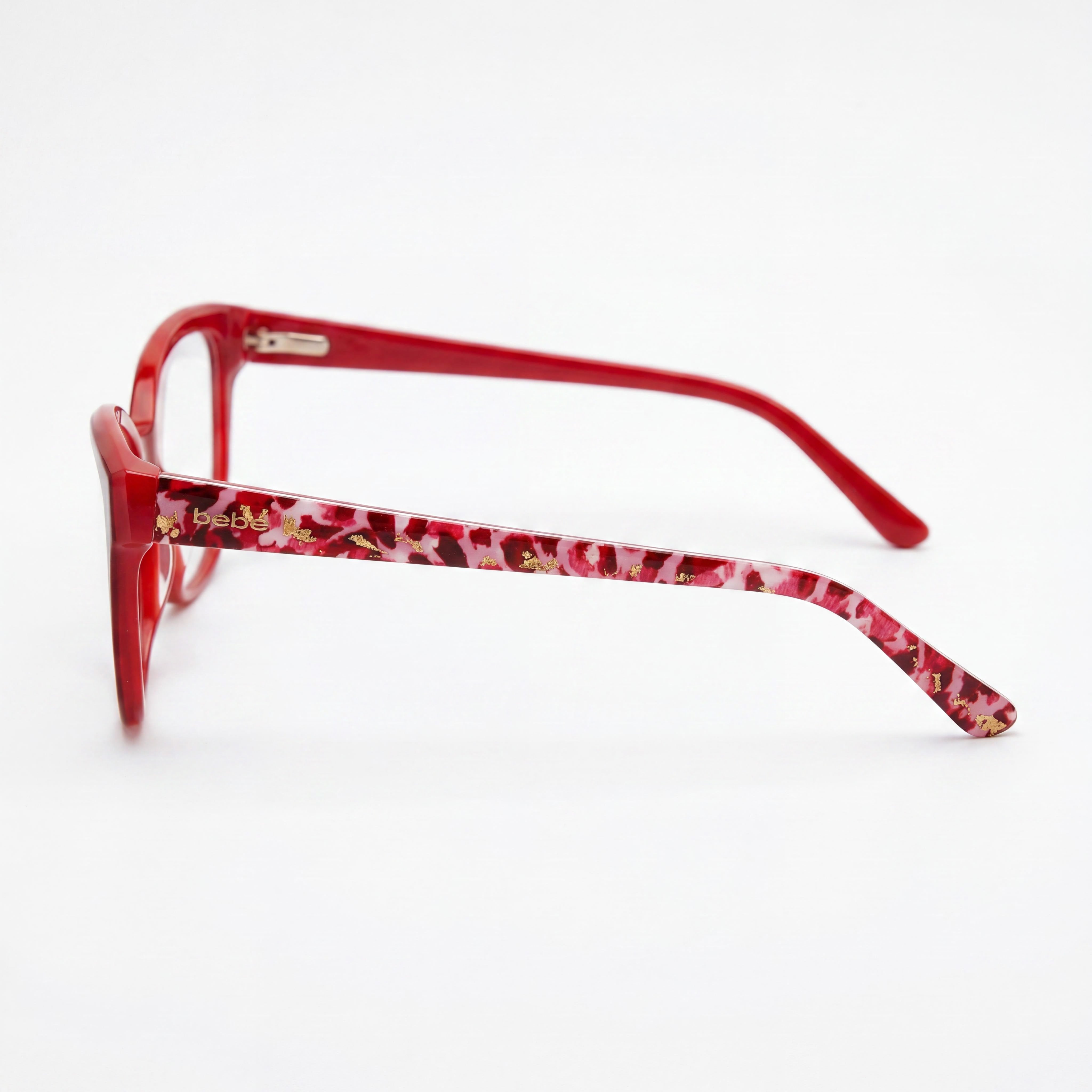 bebe Bb5214 Montura de Gafas Metálica Rubí para Hombre, Tamaño 54-14-135, con Lente de 54mm, Puente de 14mm, Patillas de 135mm, Photo 2