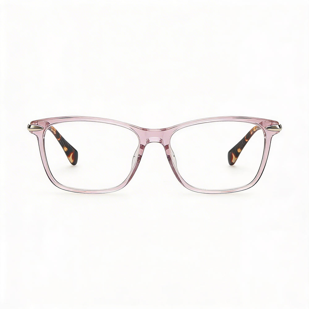 Gafas rag & bone para mujer, montura de acetato nude con lentes de policarbonato transparente, con un ancho de lente de 54 mm