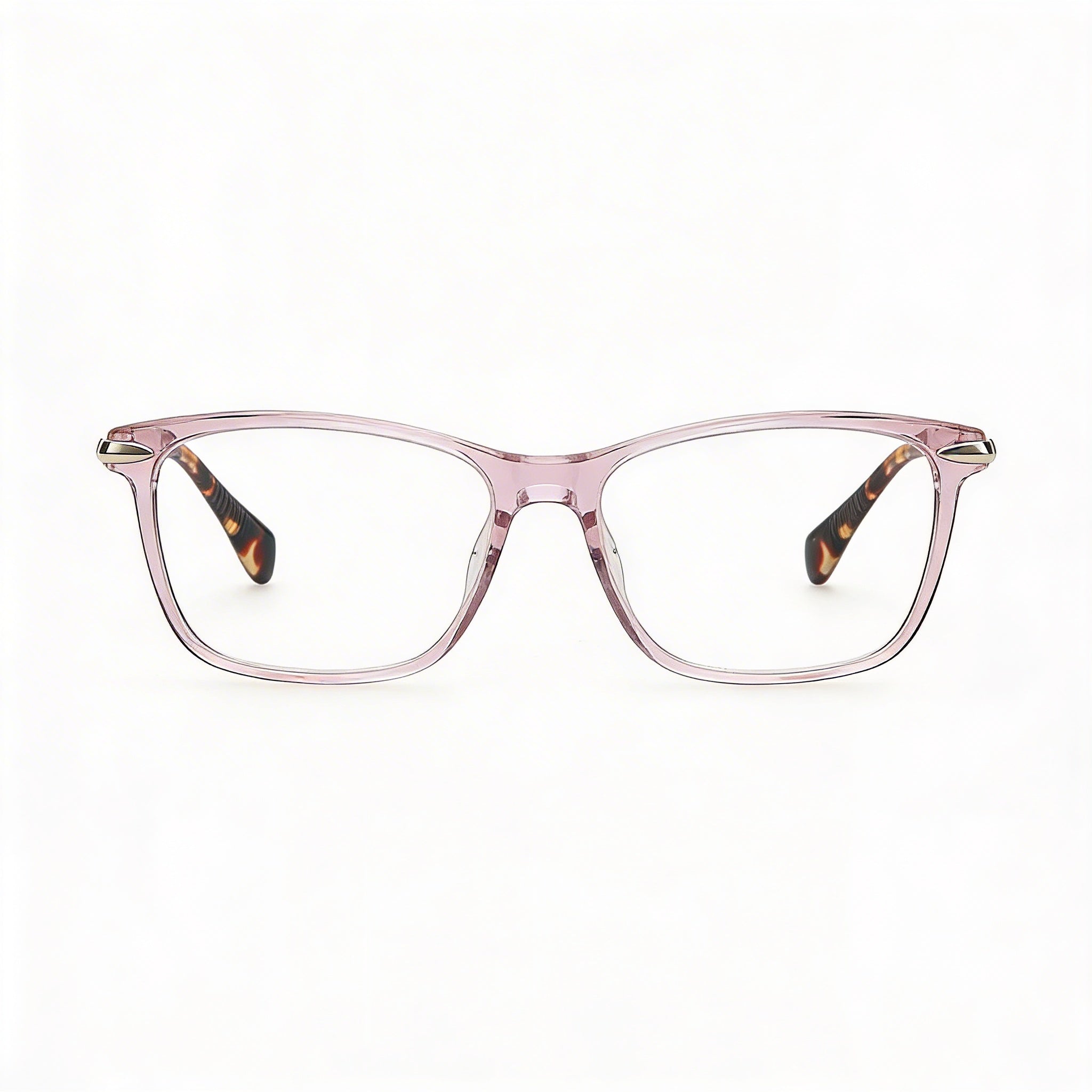 rag & bone Women's Nude Acetate Frame Eyewear with Clear Polycarbonate Lenses, featuring a 54 mm Lens Width, Photo 1
