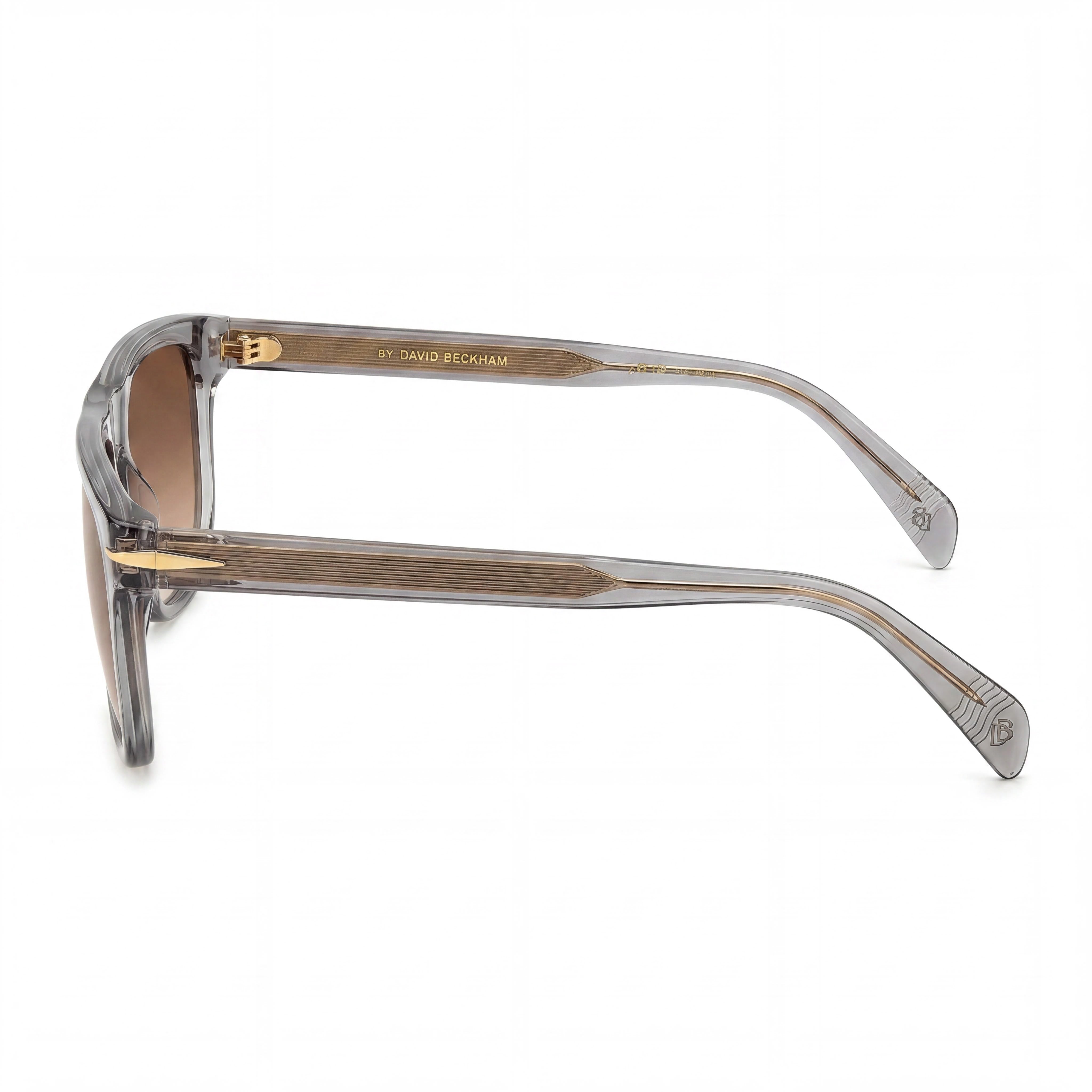 David Beckham Db 7111/S Women's Grey Acetate Square Brown Shaded Non-Polarized UV 400 Sunglasses 56mm, Photo 3